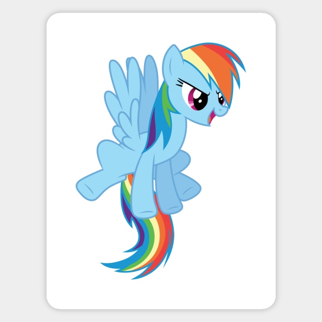 Rainbow Dash will help out Sticker by CloudyGlow